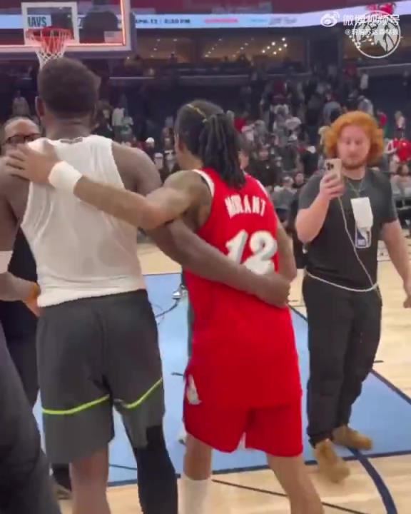 狼王&槍王惺惺相惜！華子賽后與莫蘭特相互致意！